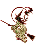 Witch on broomstick