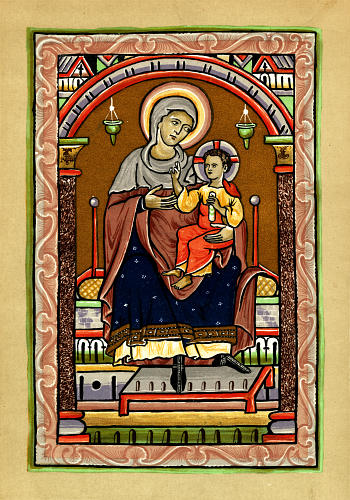 Medieval image of Virgin & Child