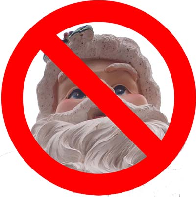 No Santa sign