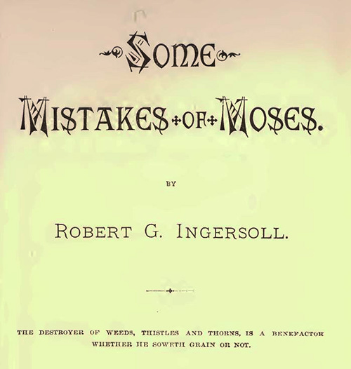 Title Page "The Destroyer of weeds, thistles and thorns, is a benefactor whether he soweth grain or not."