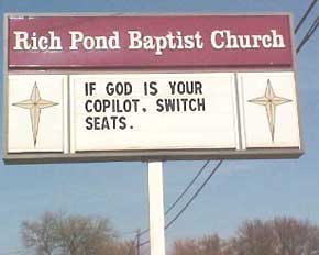 If God is your copilot, switch seats